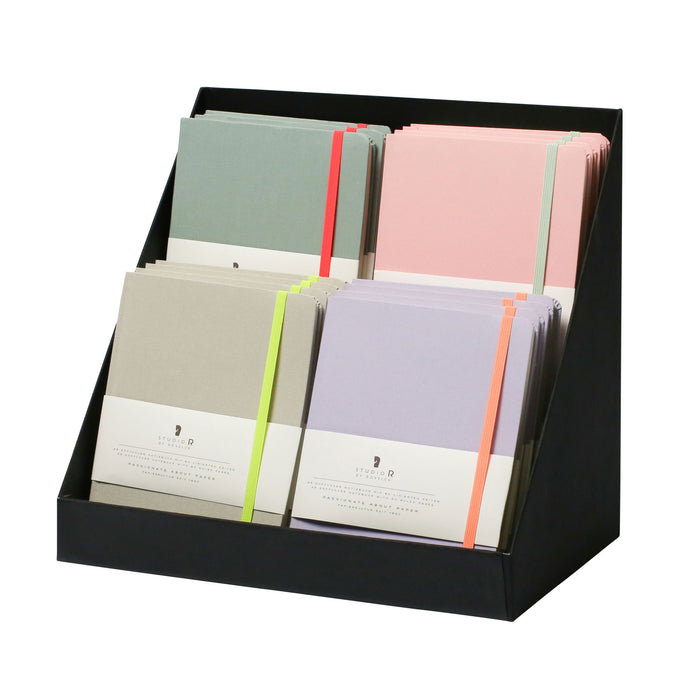 Notizbuch „Neon“ | A5 | Soft Cover - Stoffbezug | Mit Gummizug | rose