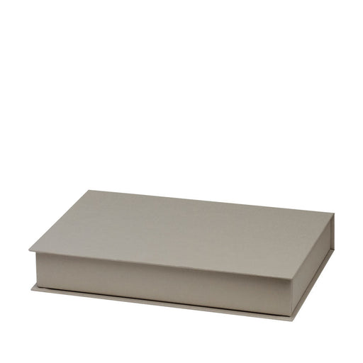 Briefpapierkassette personalisiert, Weißer Inhalt, Taupe