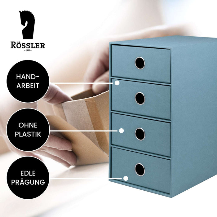 4er Schubladenbox für A5, Denim-Blau · Art.-Nr. 31524452154