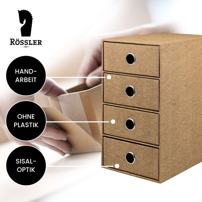 4er Schubladenbox für A5, Haselnuss-Braun · Art.-Nr. 31524452604