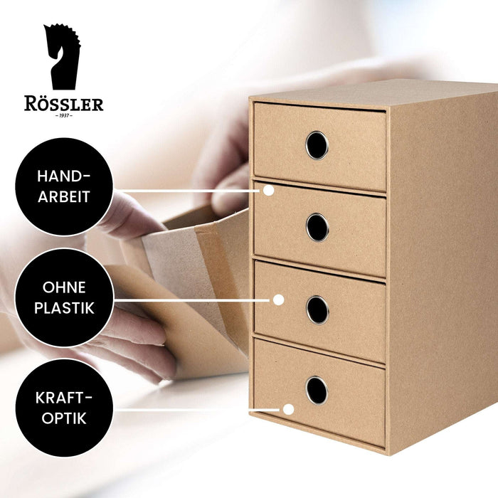 4er Schubladenbox für A5, Kraft · Art.-Nr. 31524452624
