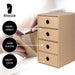 4er Schubladenbox für A5, Kraft · Art.-Nr. 31524452624