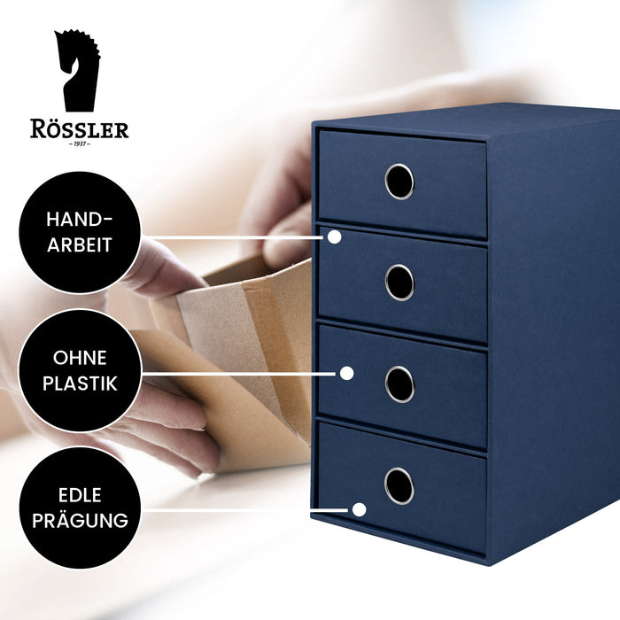 4er Schubladenbox für A5, Navy-Blau · Art.-Nr. 31524452904