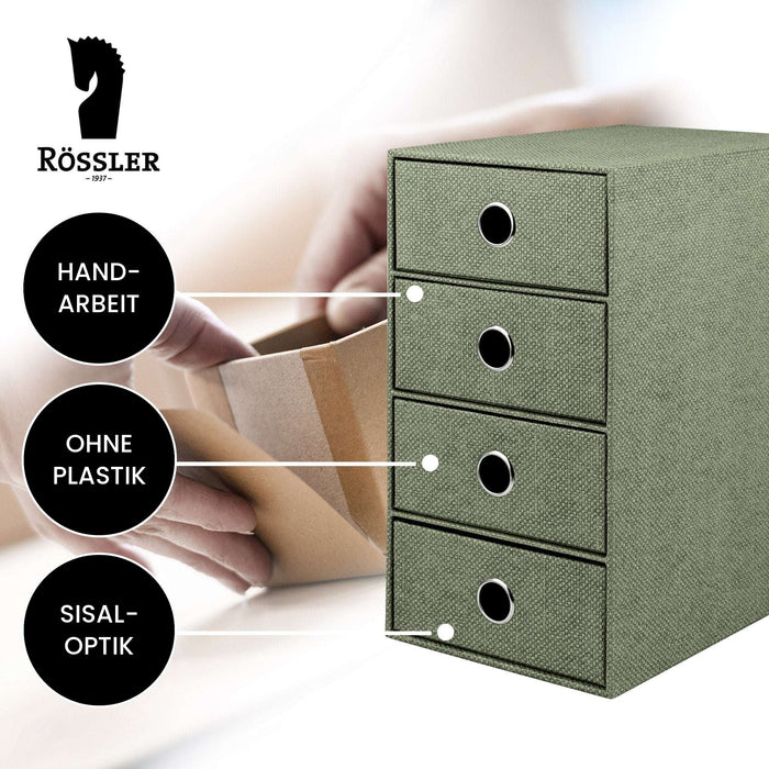 4er Schubladenbox für A5, Salbei-Grün · Art.-Nr. 31524452674