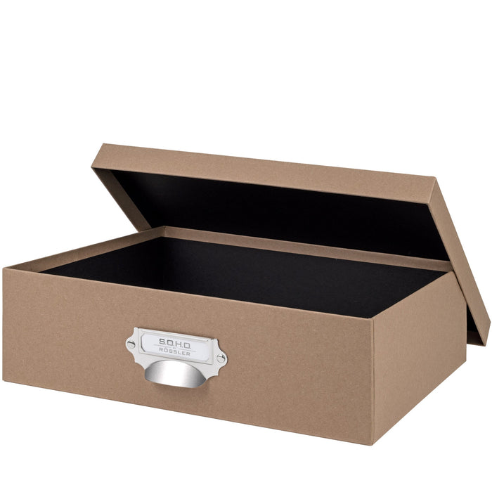 Aufbewahrungsbox mit Griff für A4, Kraft