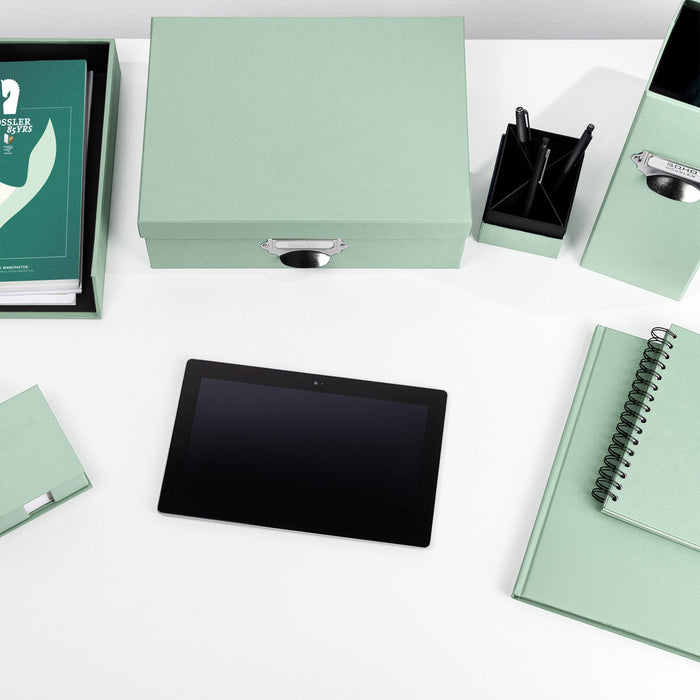 Aufbewahrungsbox mit Griff für A4, Mint